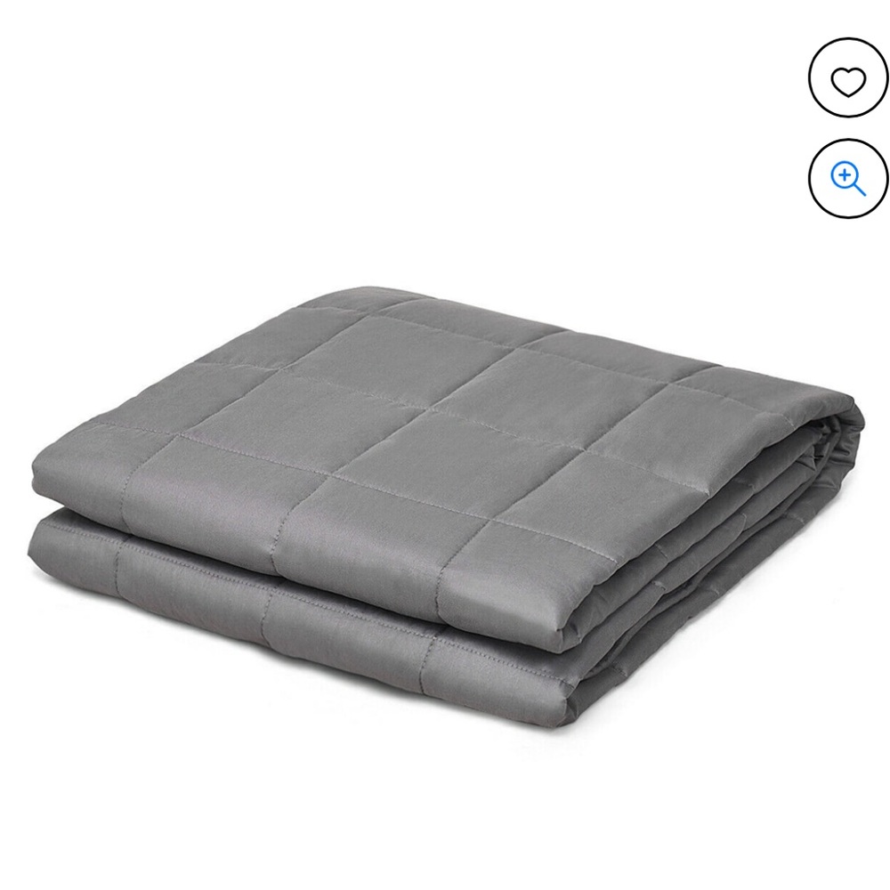 18.7lbs Weighted Blanket in Dark Gray -Costway